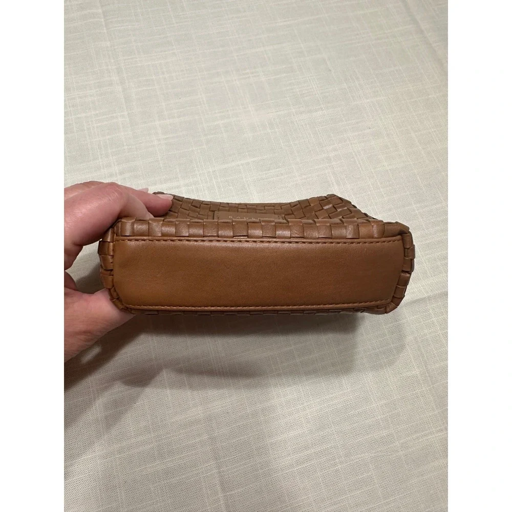 Radley London Brown Woven Leather Belt Pouch Cosmetic Bag Scottie Dog